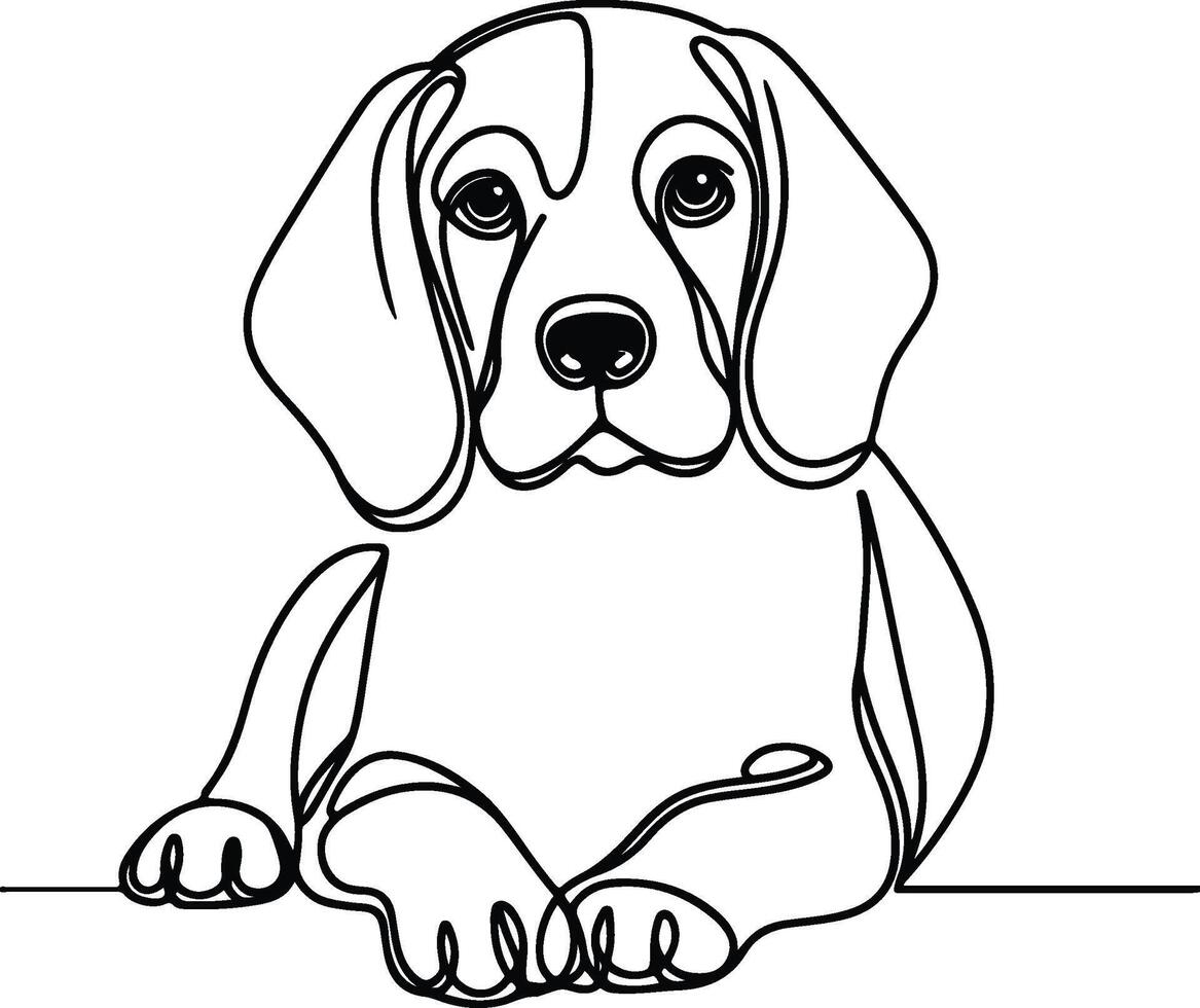 Beagle dog coloring pages 50309237 - Beagle Dog Coloring Pages Vector 
