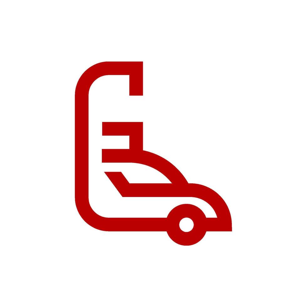 a red car icon on a white background vector