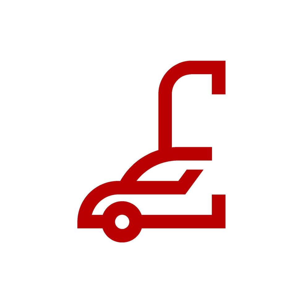 a red car icon on a white background vector