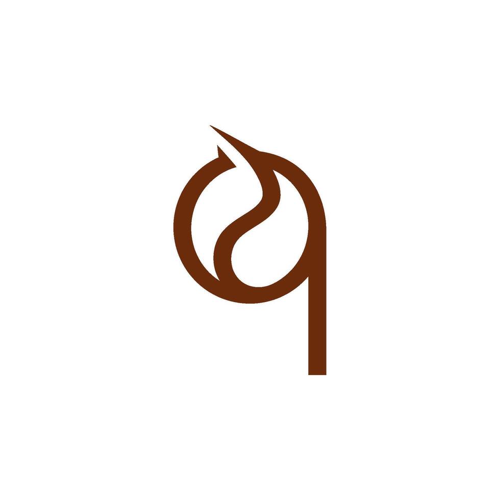 a logo look like a coffee bean for a business that is called q vector