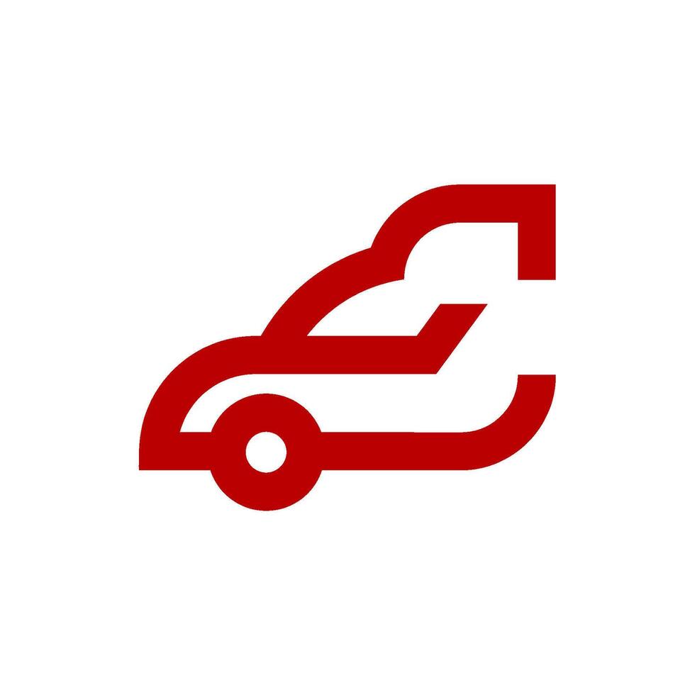 a red car icon on a white background vector