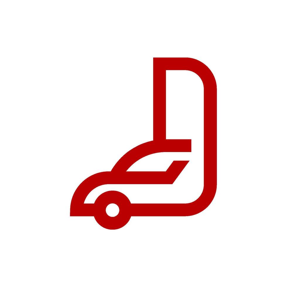 a red car icon with a door open vector