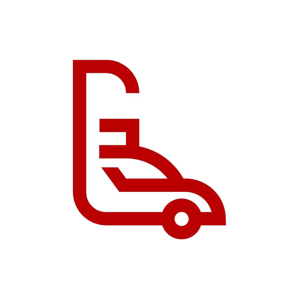 a red car icon on a white background vector