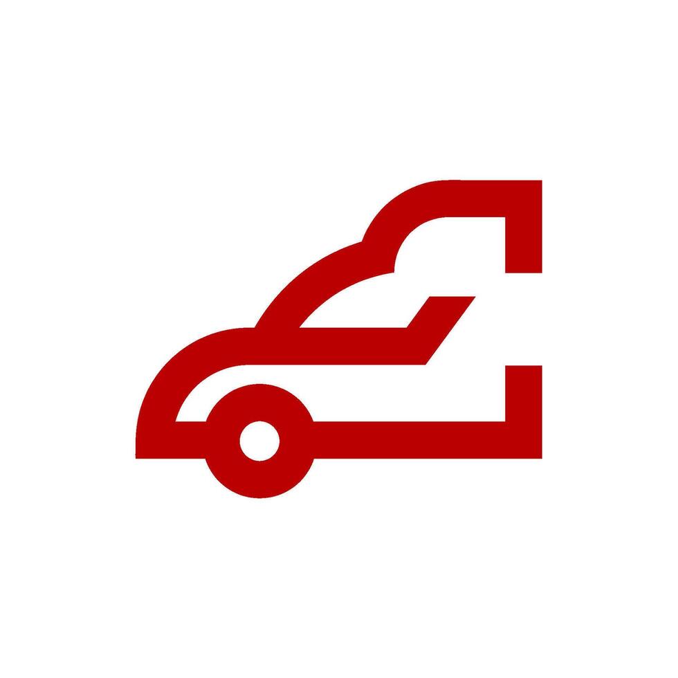 a red car icon on a white background vector