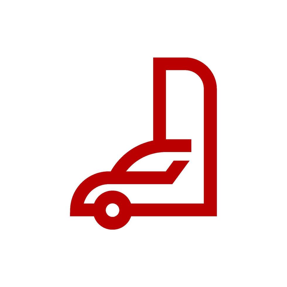 a red car icon on a white background vector