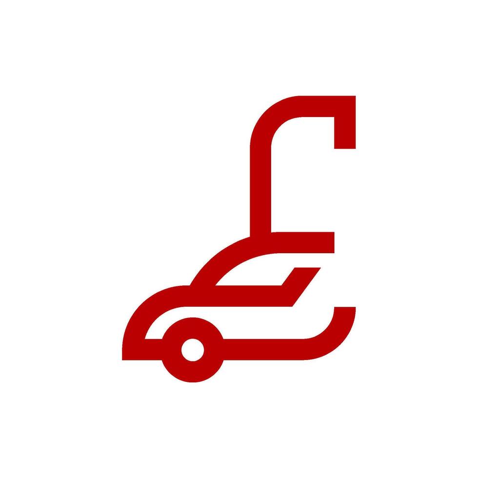 a red car icon on a white background vector