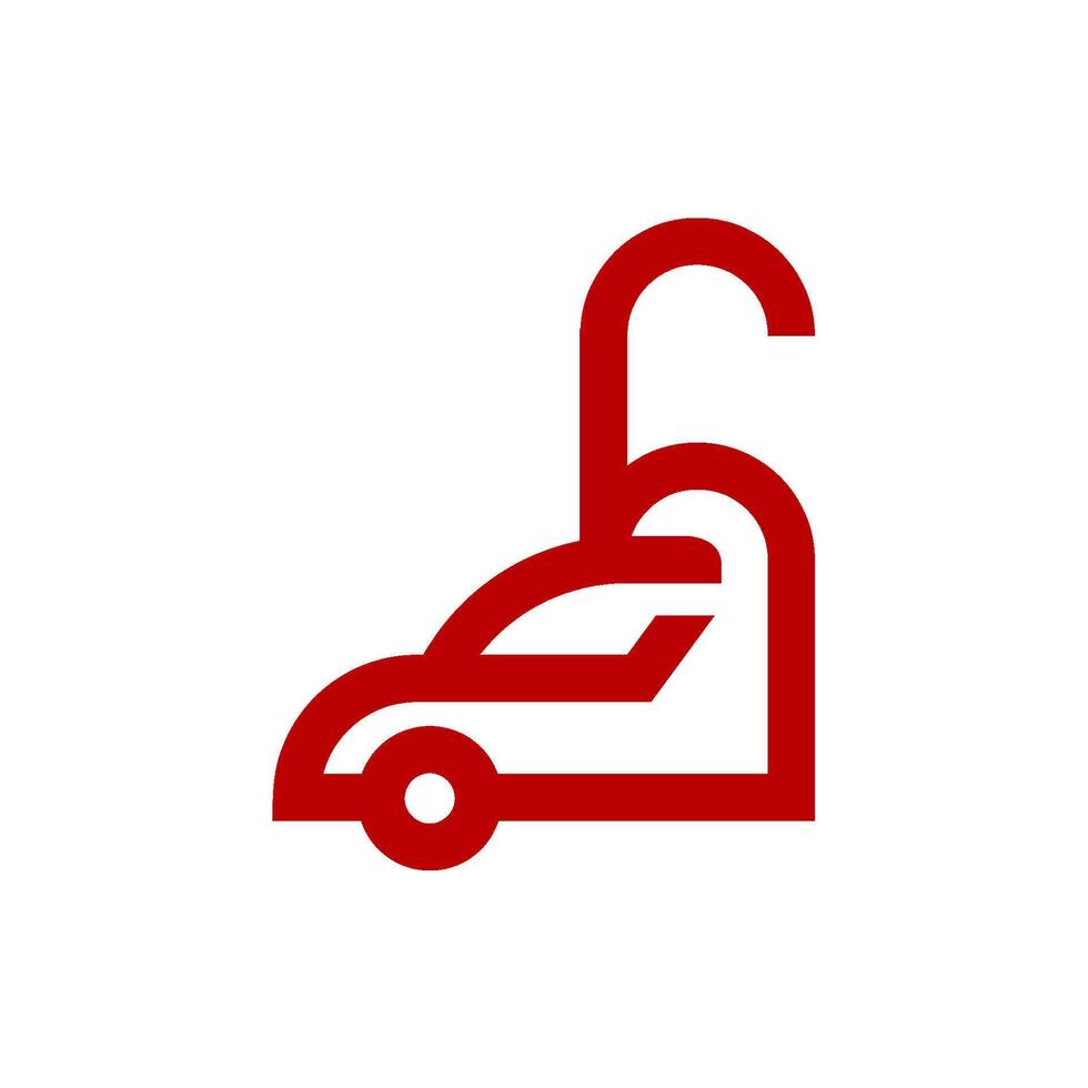 a red car with a hook on the side vector