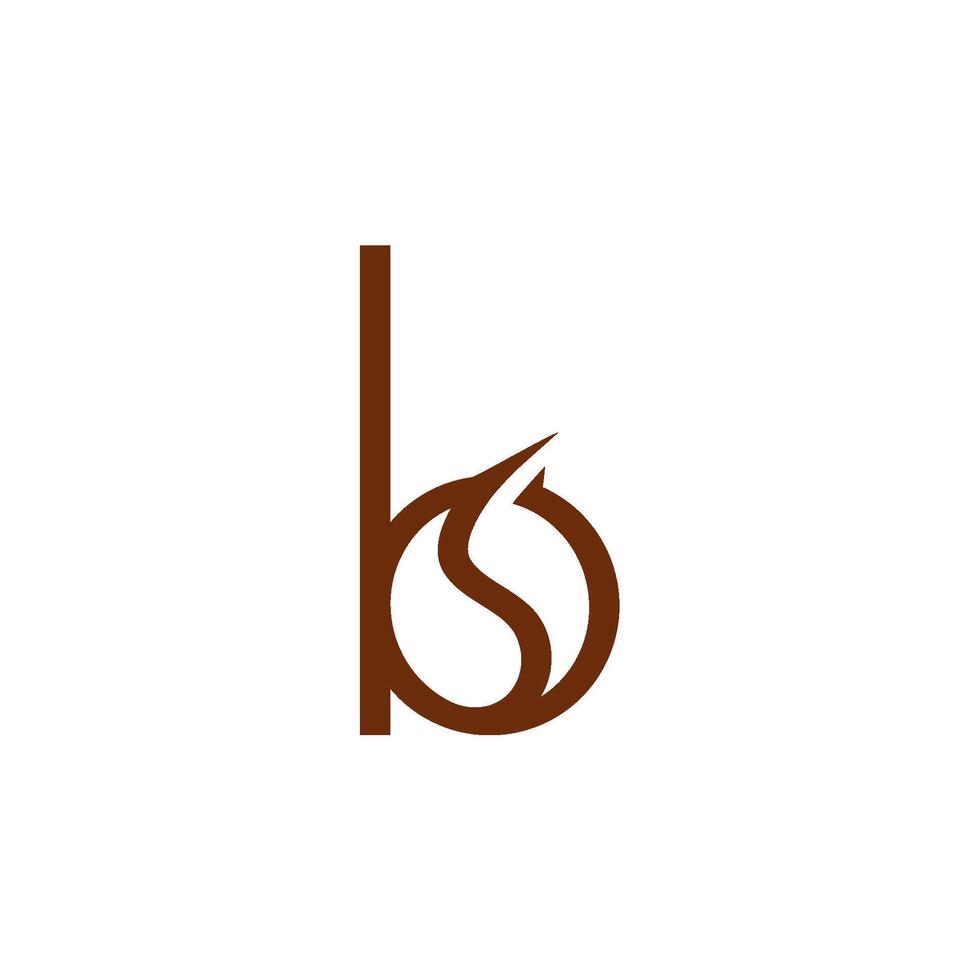 a logo for a coffee shop that is made up of a letter b vector