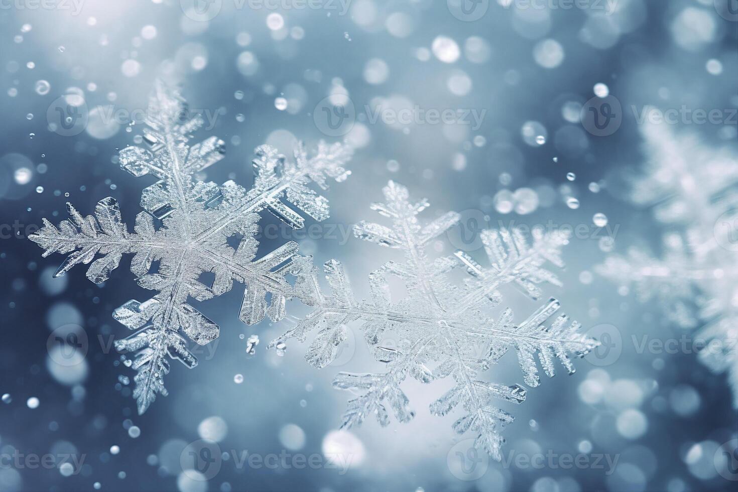 lot of snowflake in winter photo