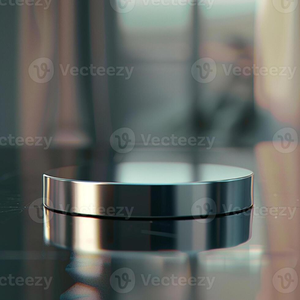 A round object sitting on a table photo