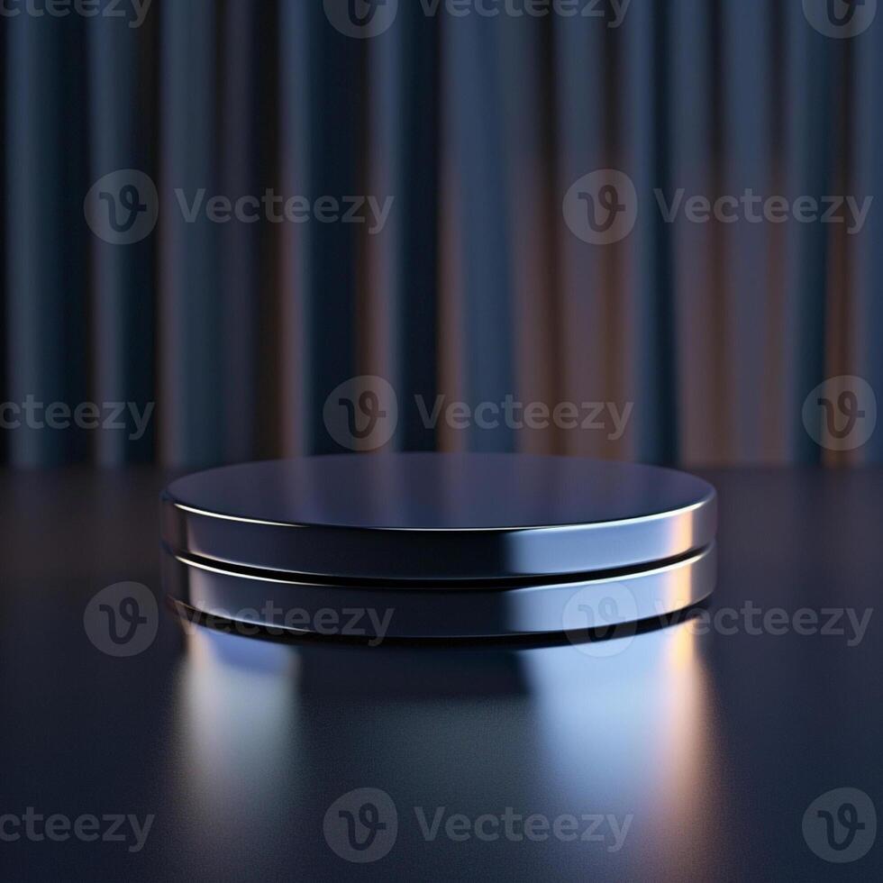 A round metal object on a table photo