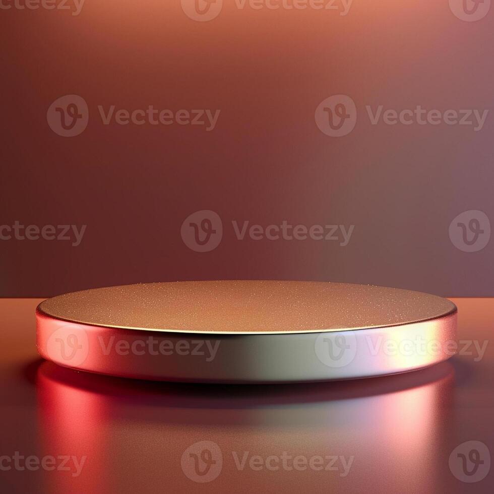 A round table with a light on top photo