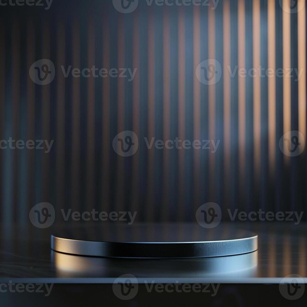 An empty table with a black surface photo