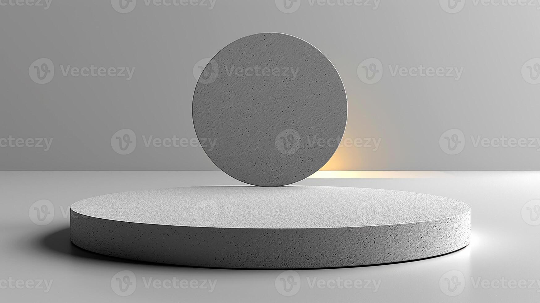 A white round object on a white surface photo