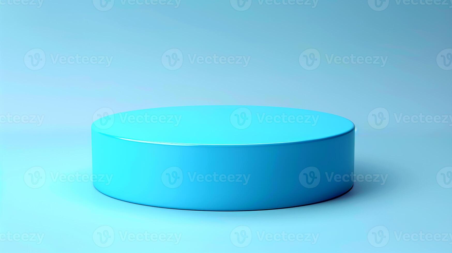 A blue round object on a blue background photo