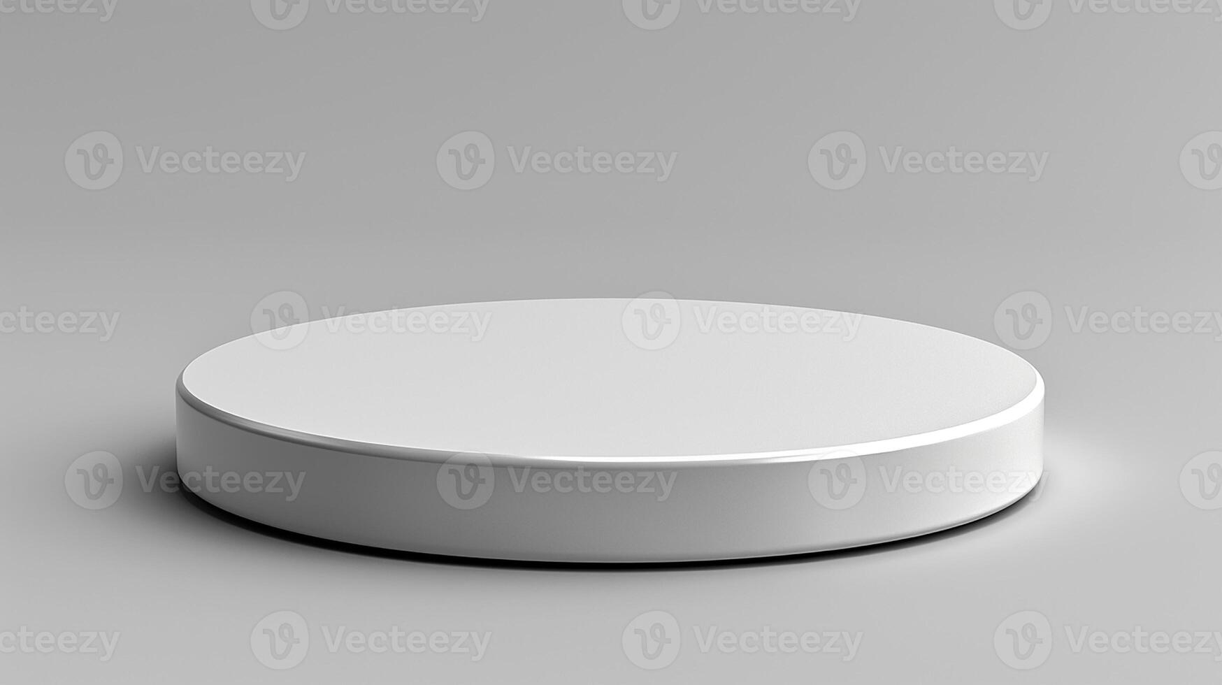 A white round object on a gray surface photo