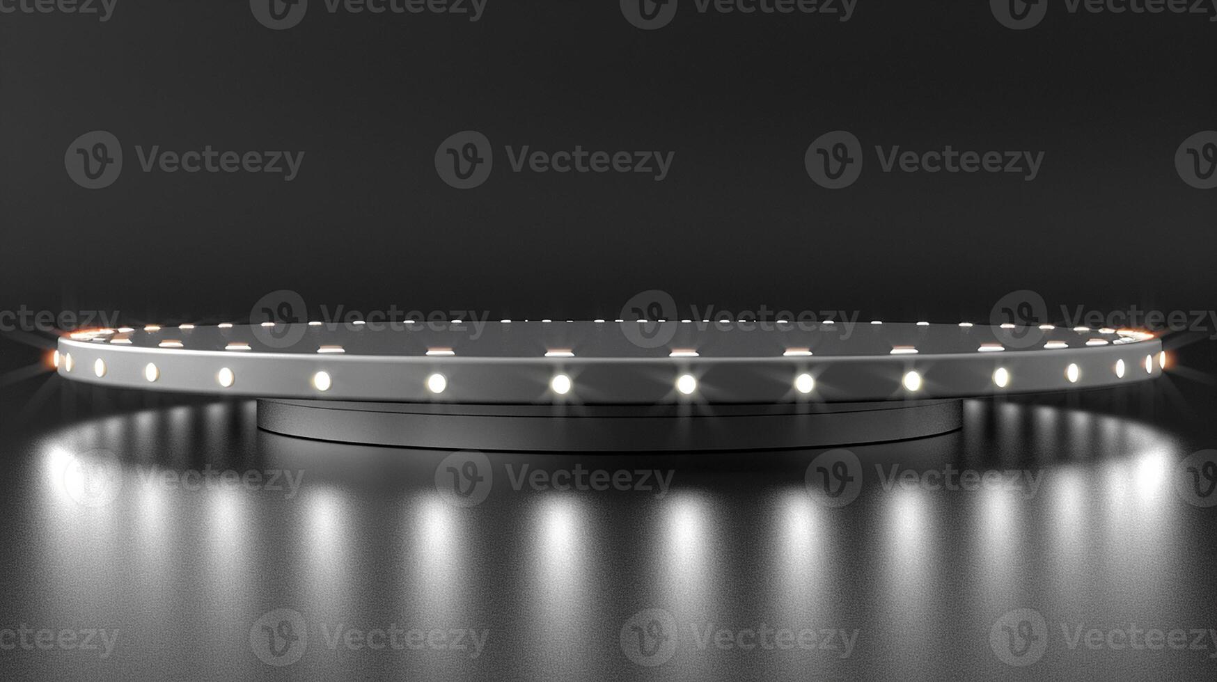 A round table with lights on it photo
