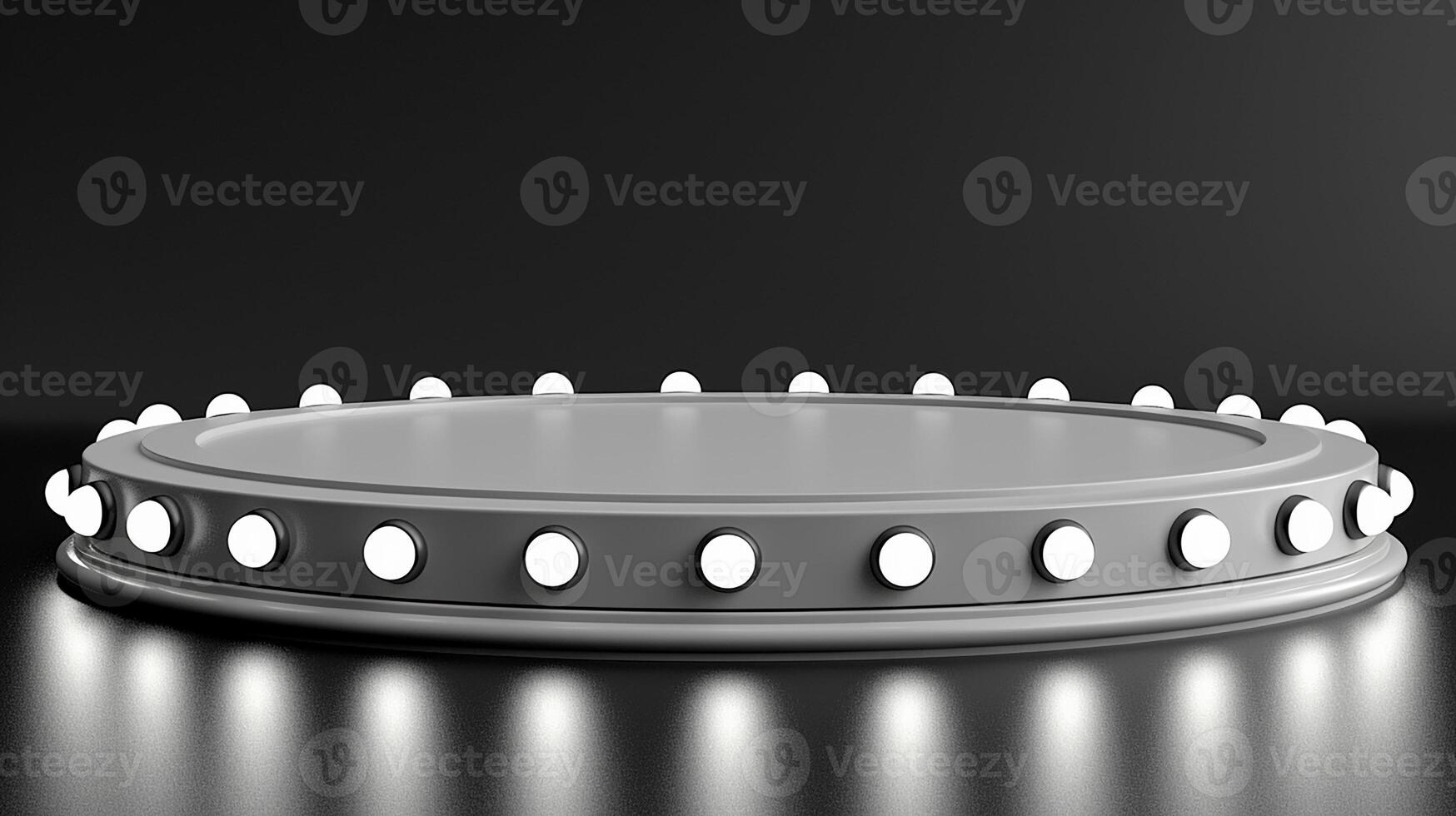A round table with lights on it photo