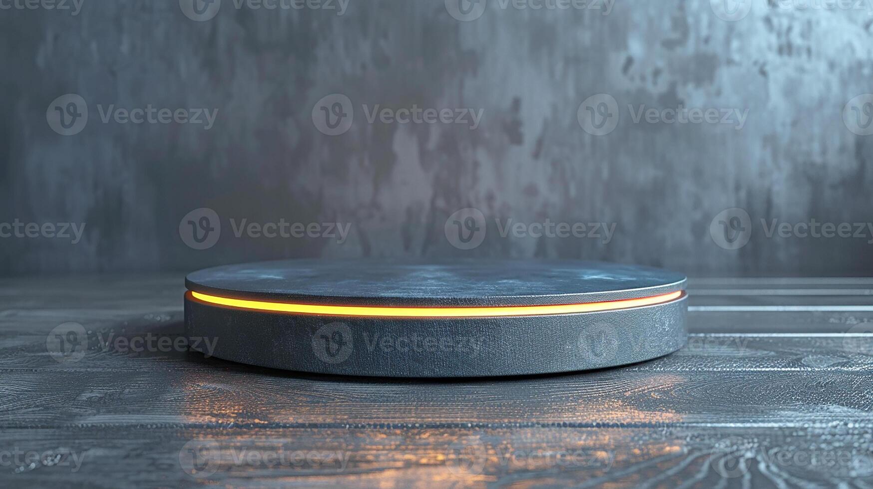 A round object with a glowing light on it photo