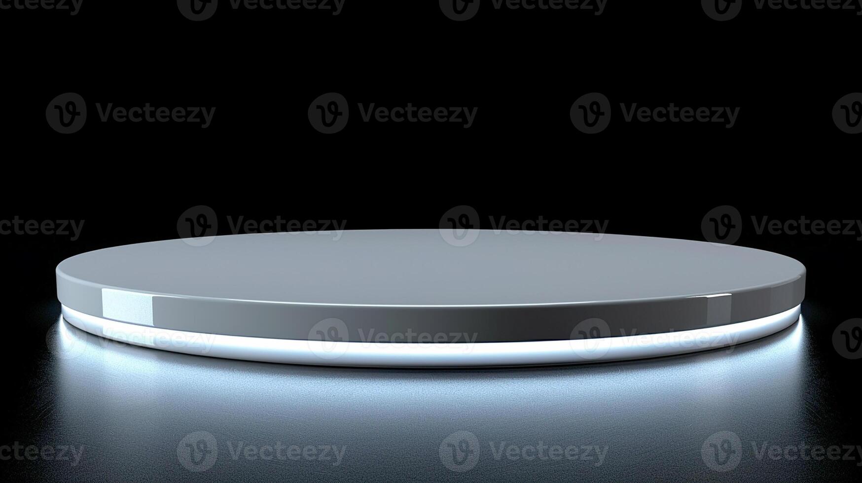 A round table with a light on top photo