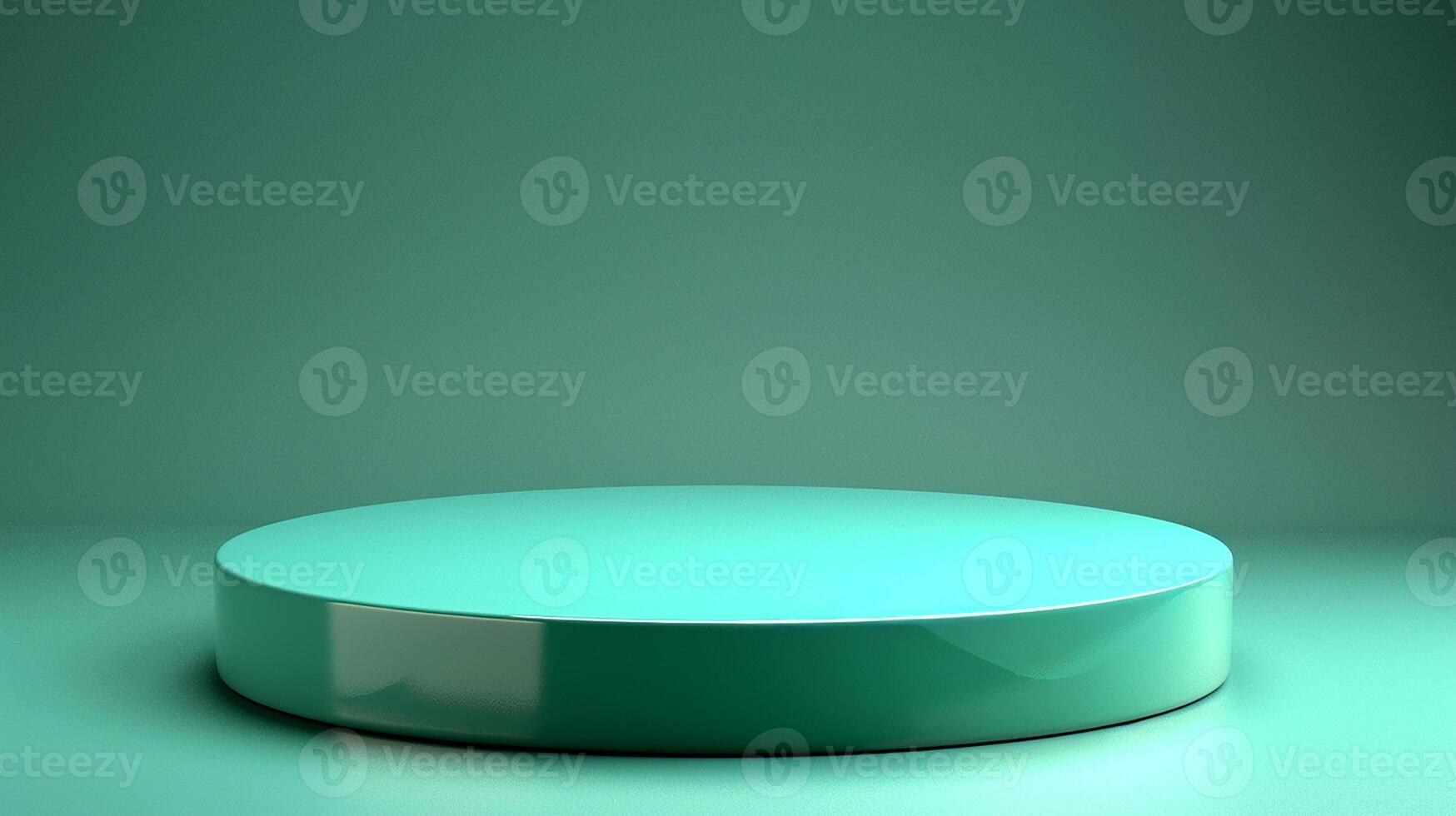 A round table with a green surface photo