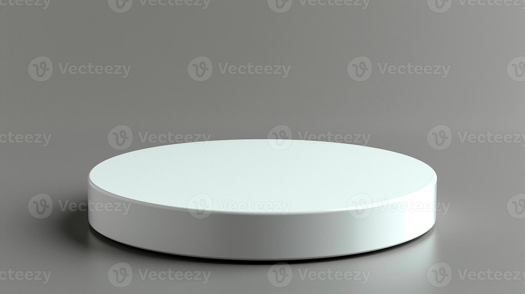 A white round object on a gray surface photo