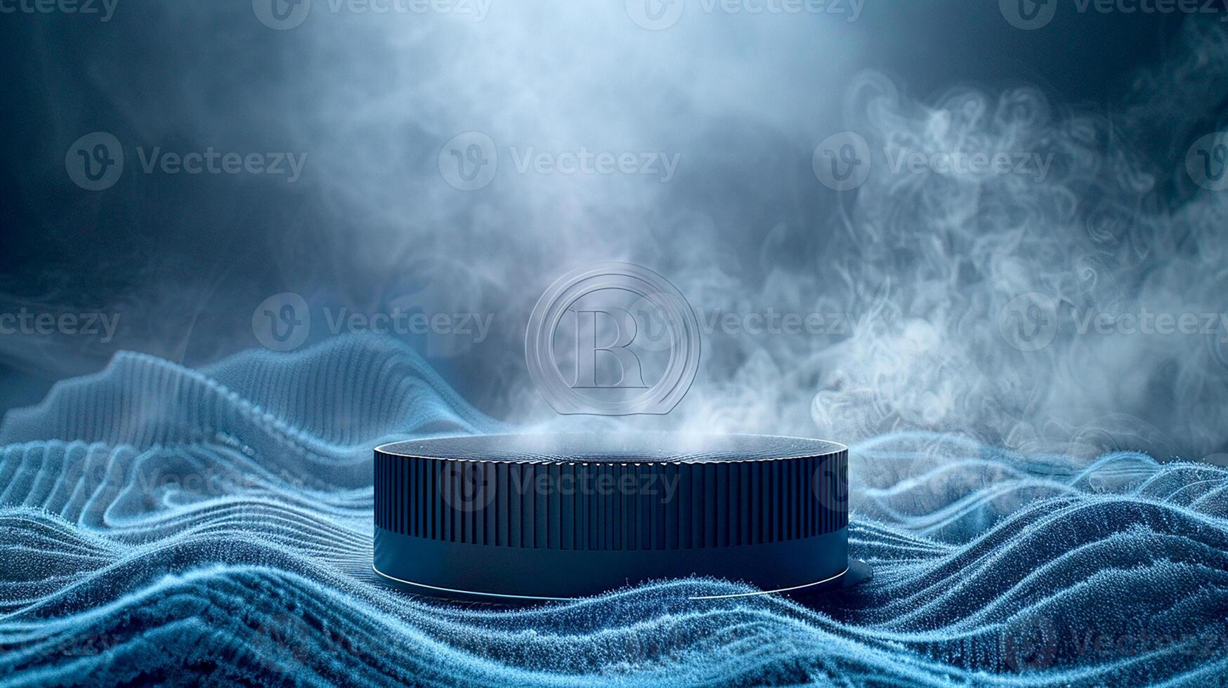 A black and white photo of a black and white smoke machine