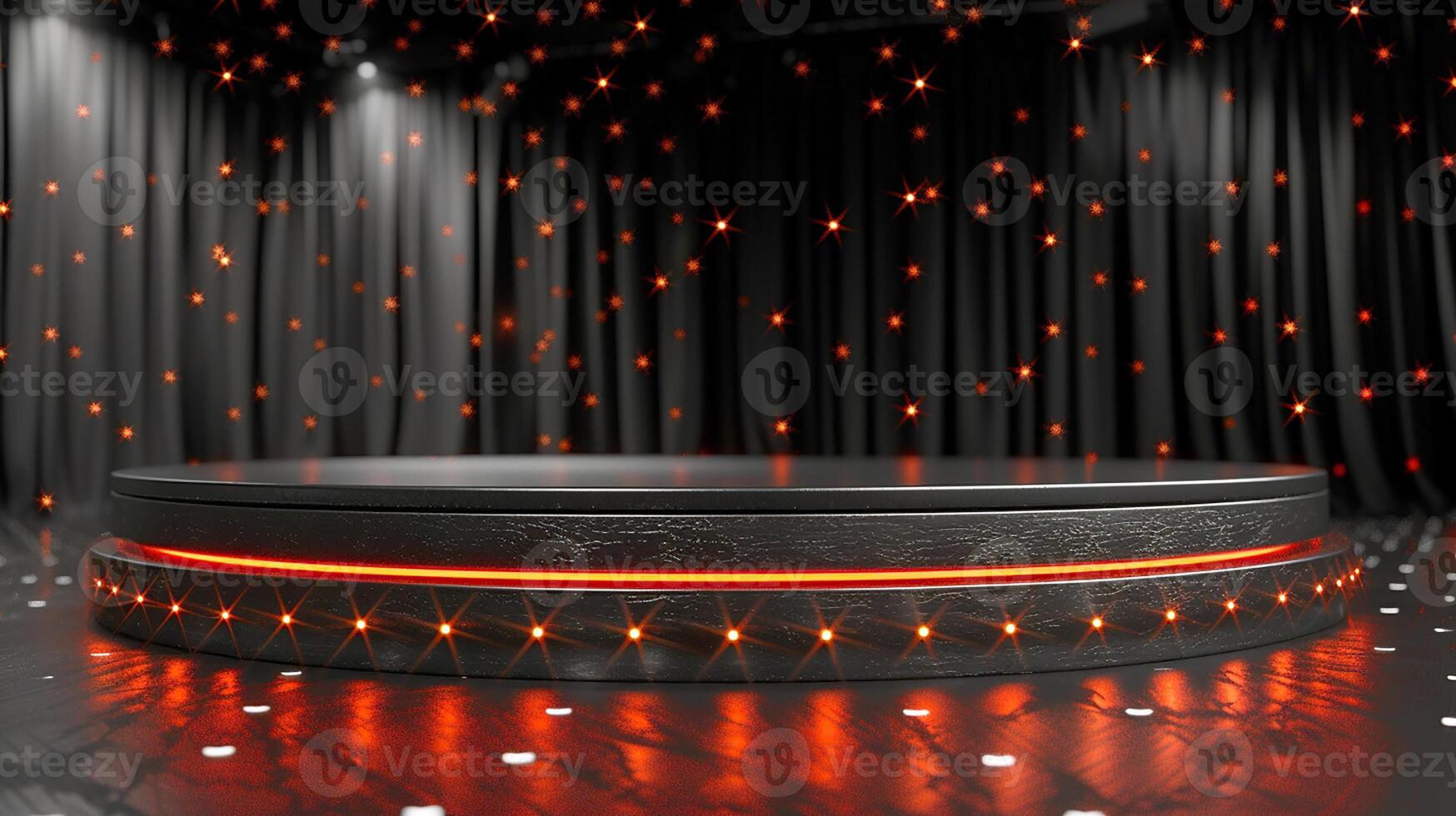 A stage with a spotlight and a spotlight photo