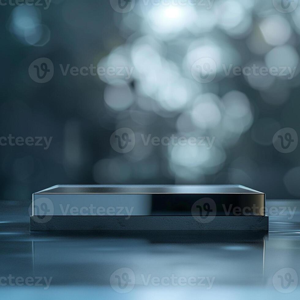 A black box sitting on top of a table photo