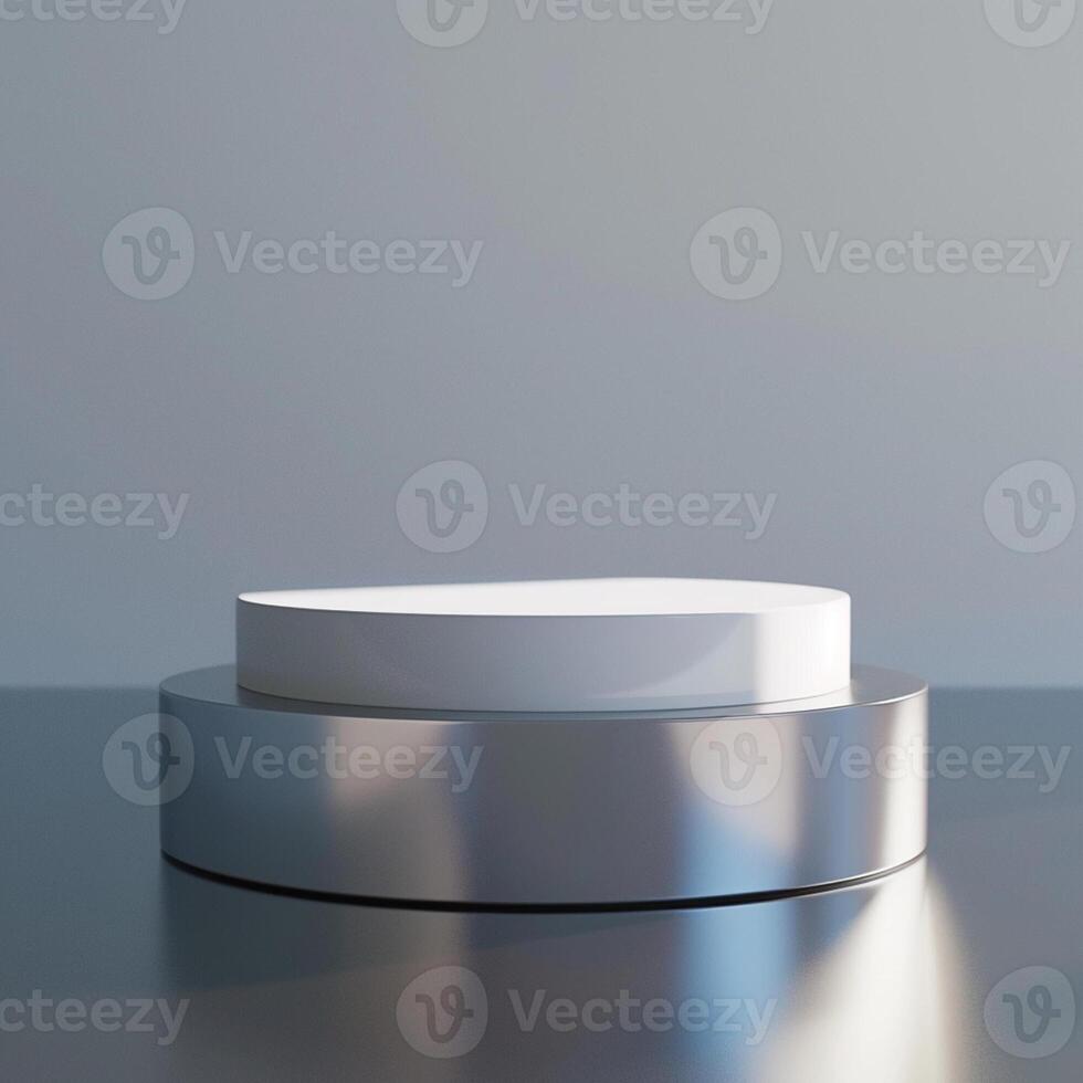 A white round object on a table photo