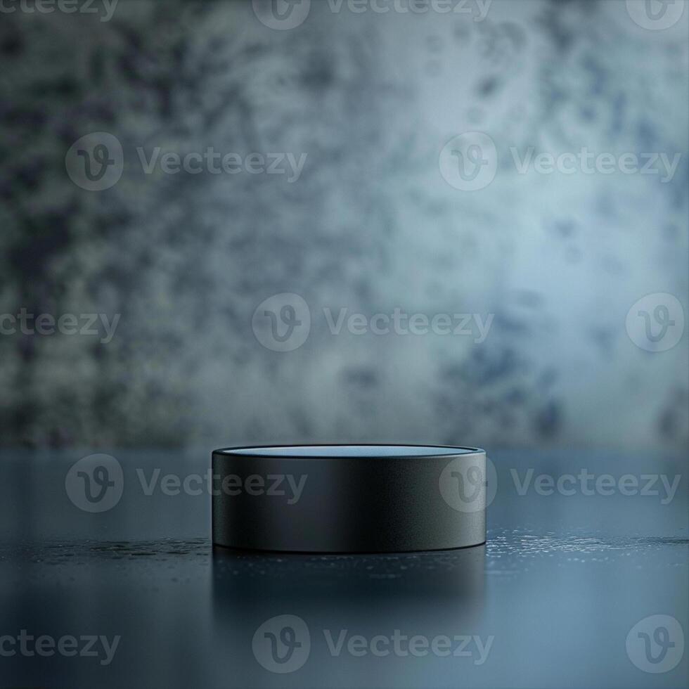 A black object sitting on a table photo