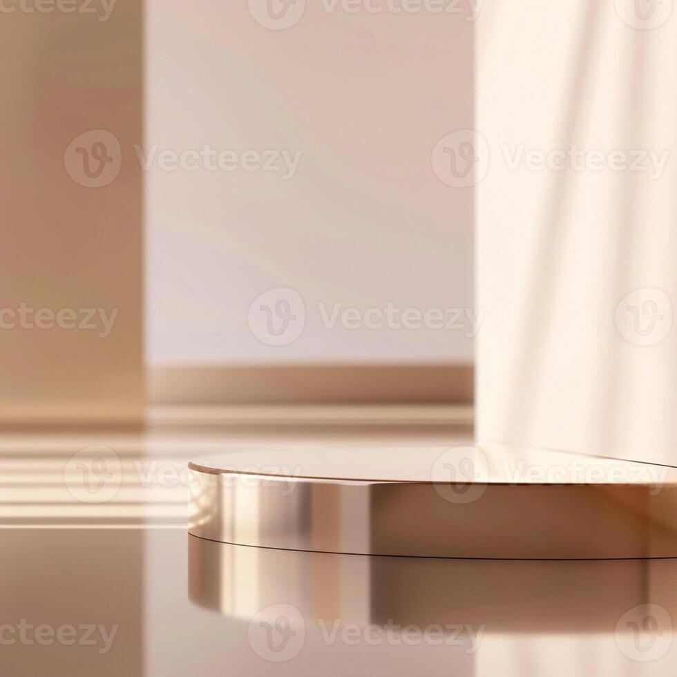 A white and gold table with a mirror in the middle photo