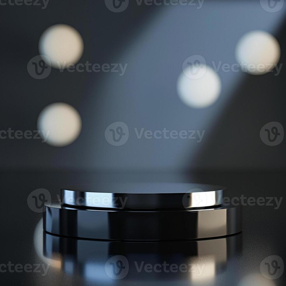 A black and white photo of a round object on a table