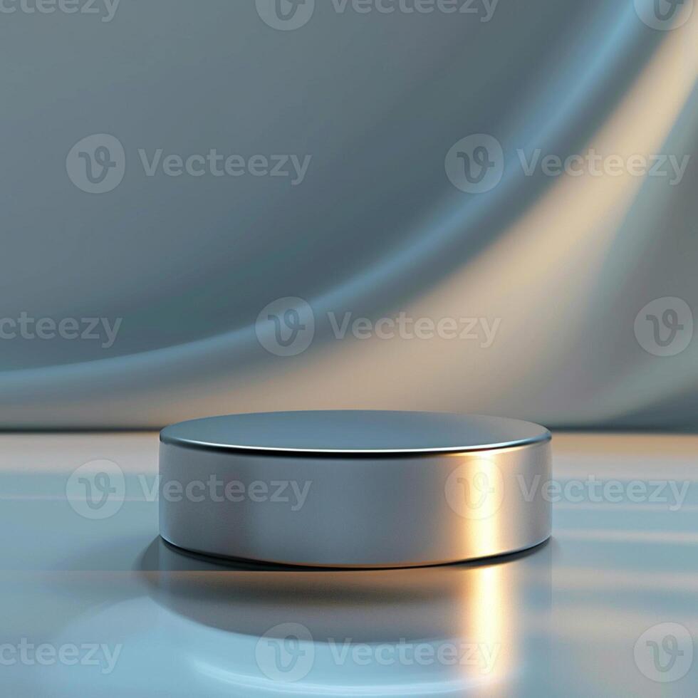 A round metal object on a table photo