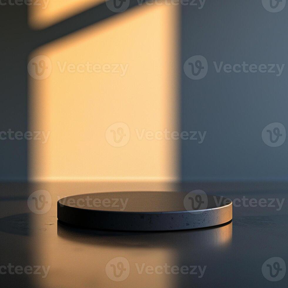 A black object sitting on a table in front of a window photo