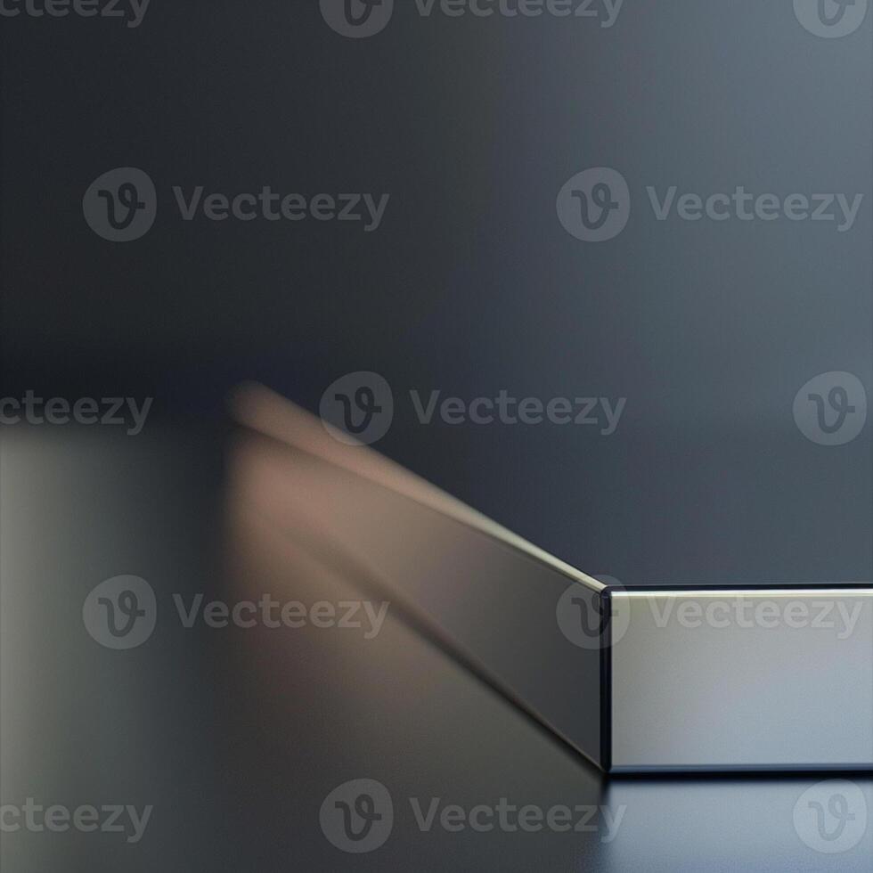 A close up of a metal surface on a table photo