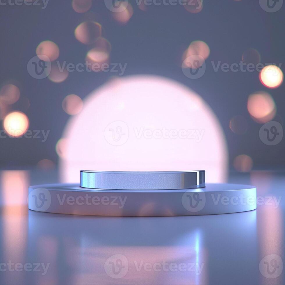 A white object on a table with a spotlight photo
