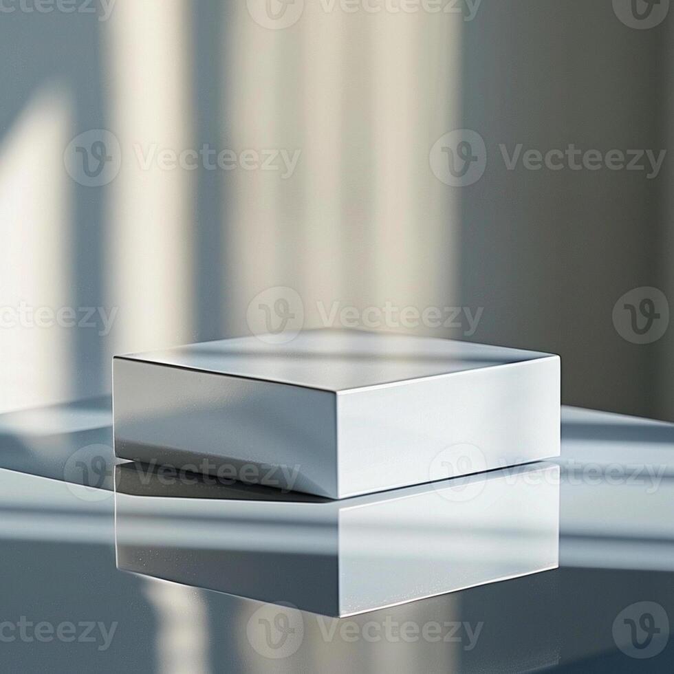 A white box sitting on a table photo