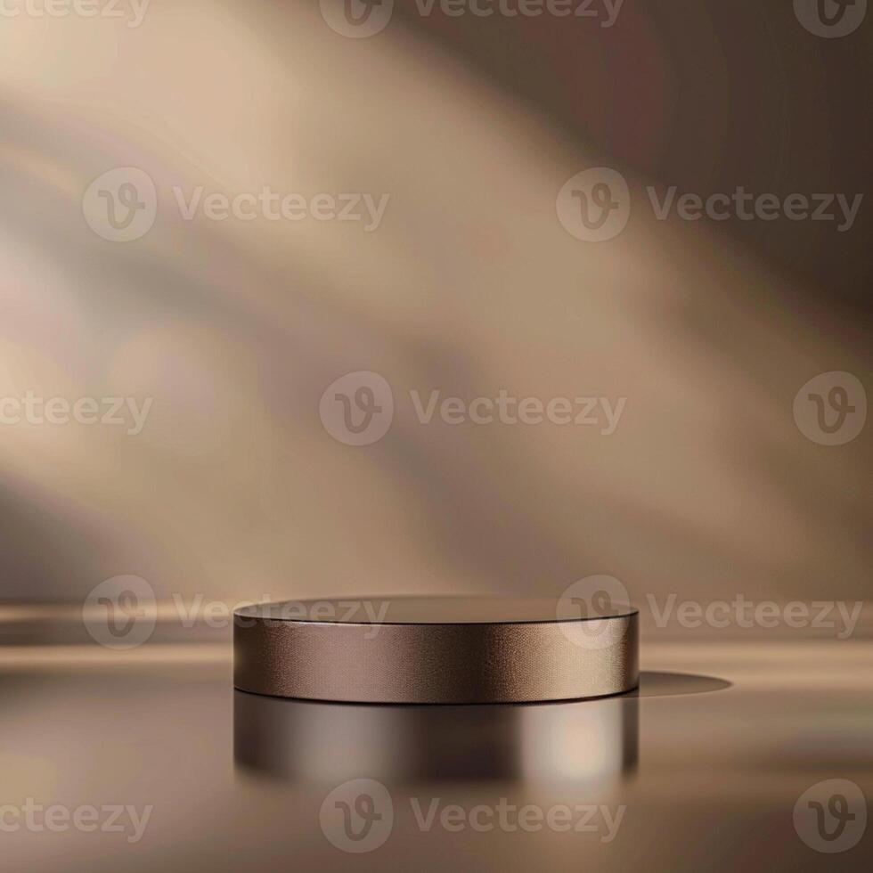 A round object on a table with a light background photo