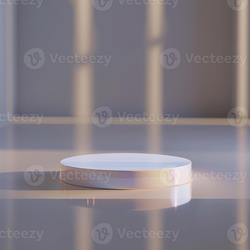 A white round object sitting on a table photo