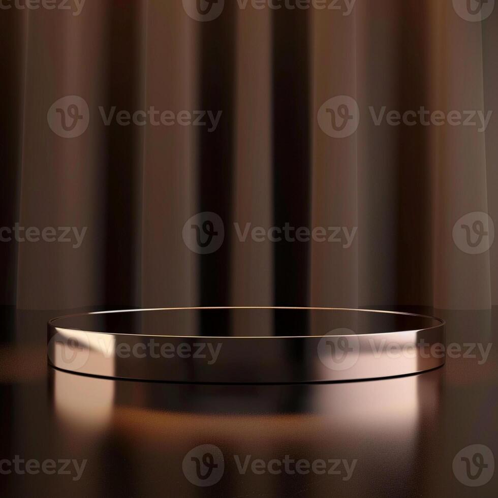 A round table with a black background photo
