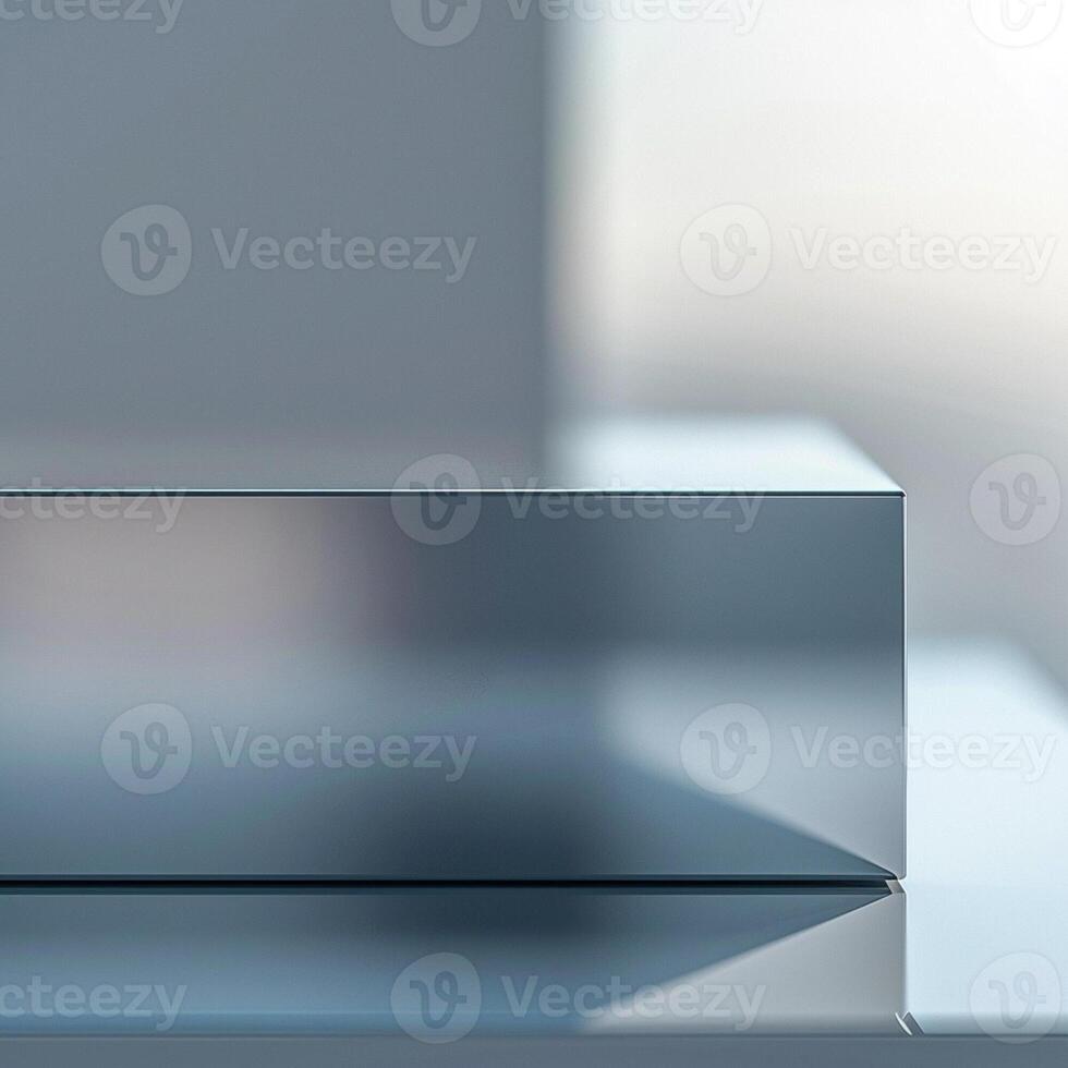 A close up of a metal box on a table photo