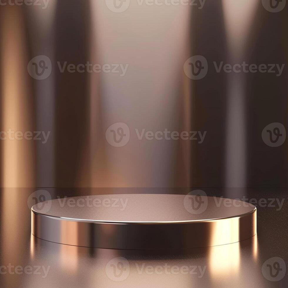 3d render of a podium on a dark background photo
