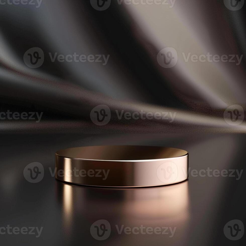 A round object on a black background photo