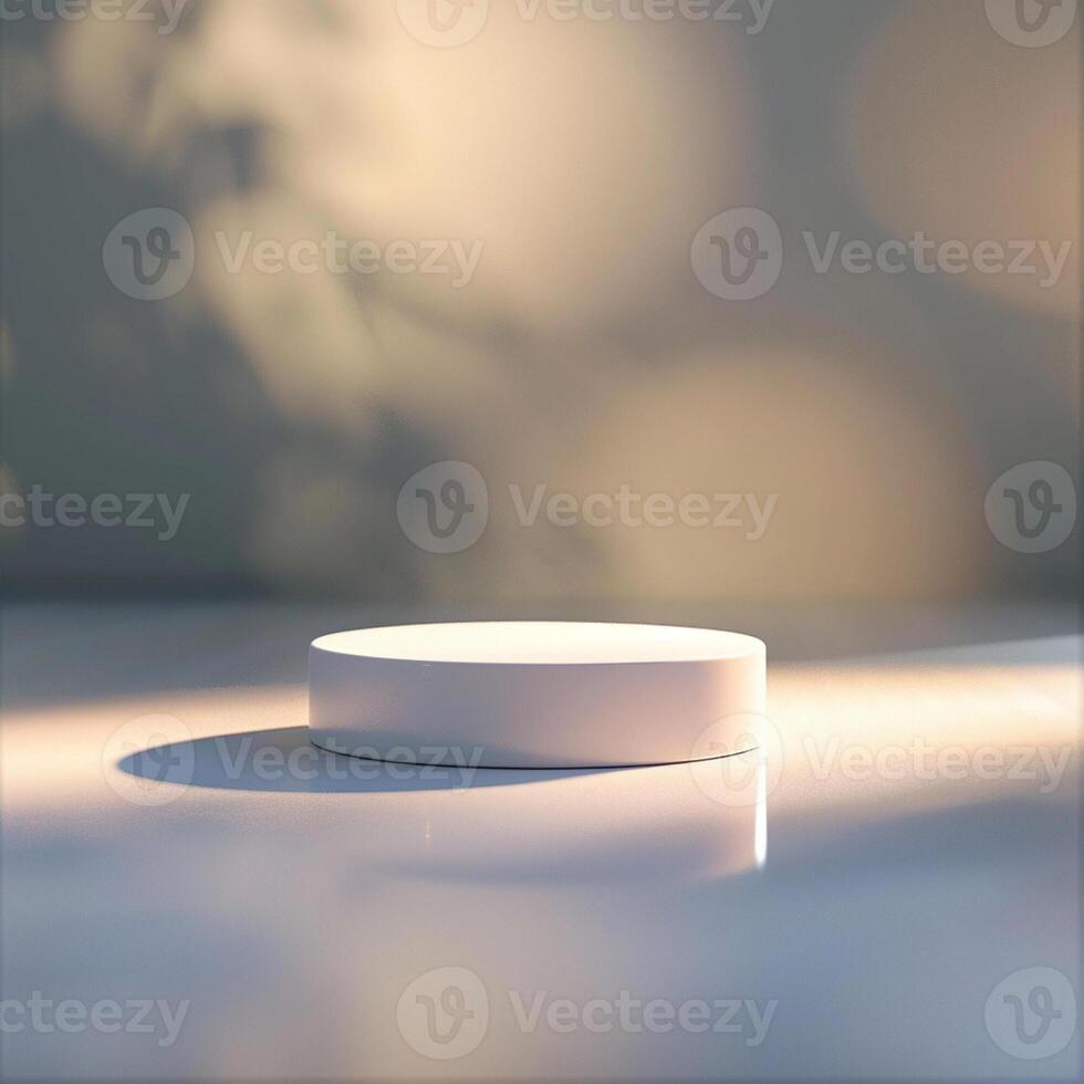 A white round object sitting on a table photo