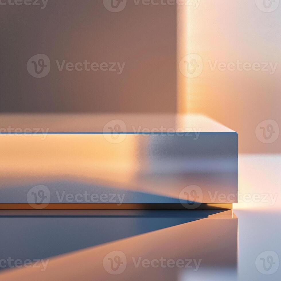 A close up of a silver box on a table photo
