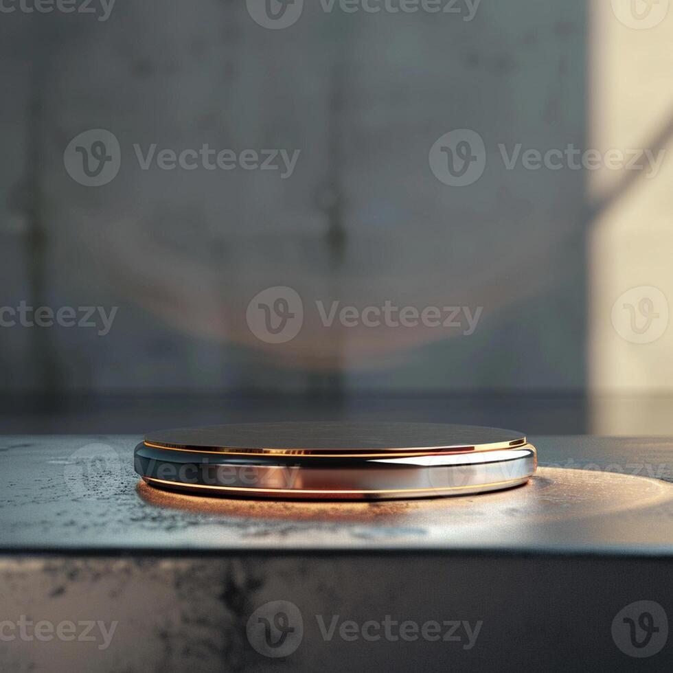 A ring sitting on top of a table photo