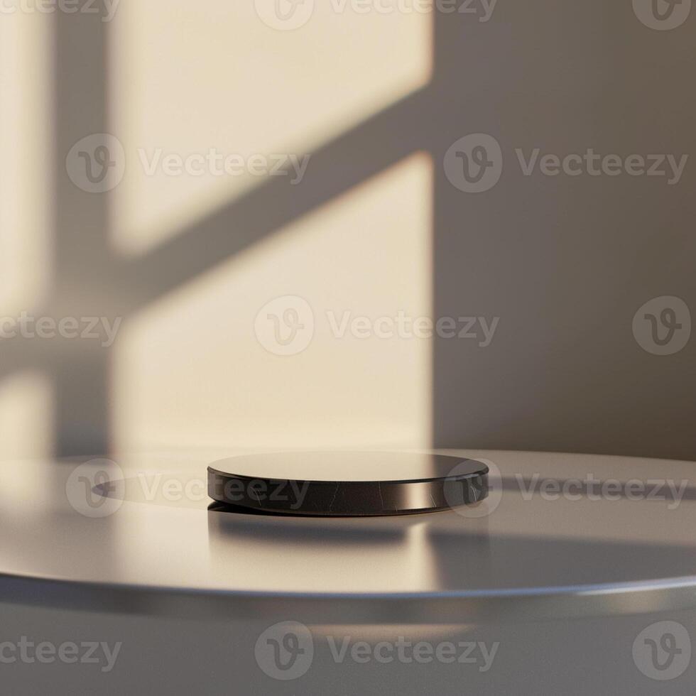 A small black object sitting on top of a table photo
