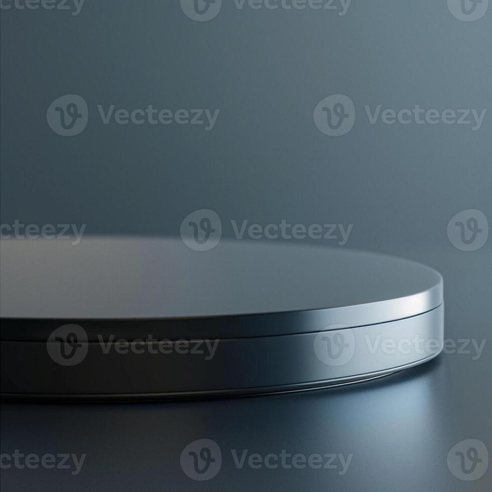 A black circular object on a table photo