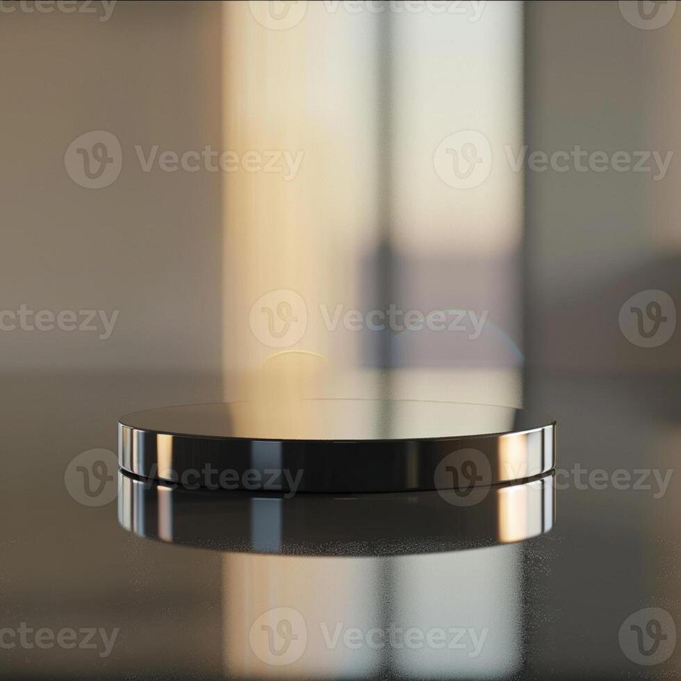 A black and white object sitting on a table photo